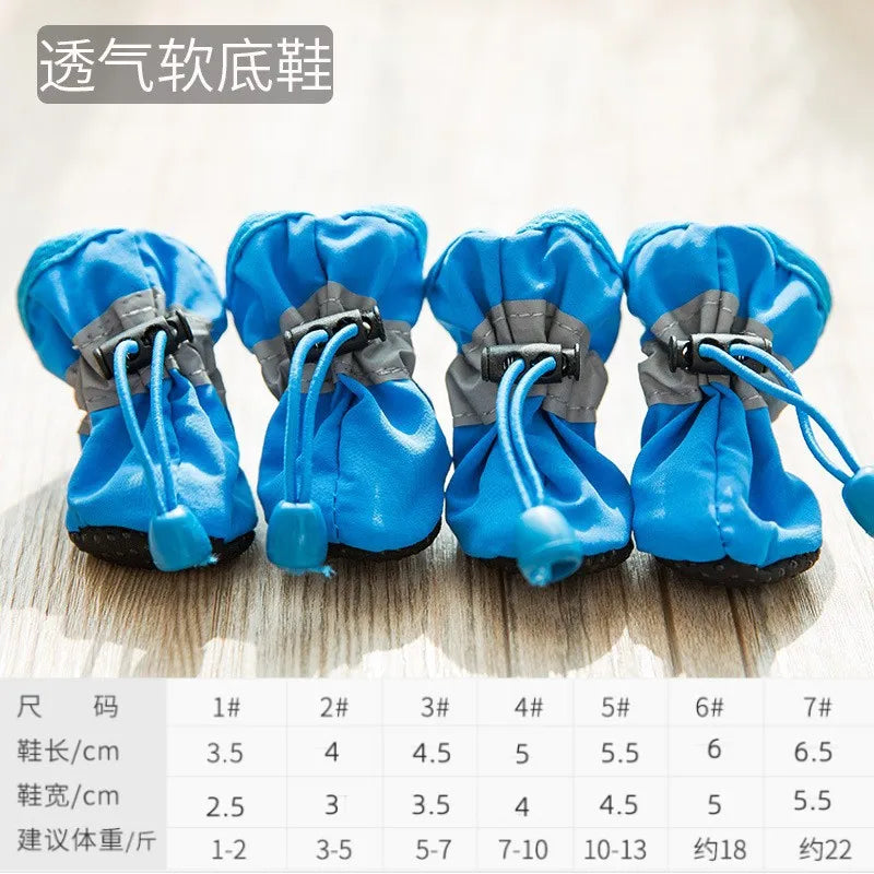 4pcs Water-Resistant Dog Rain Boots for Small Dogs | Paw Protection Dog Rain Boots Babs BL 1.5-2.5kg