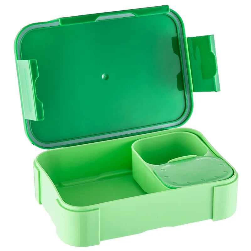 Kids Microwave-Safe Bento Lunch Box – Sealed Compartment Box Kids Bento Lunch Box Babs green