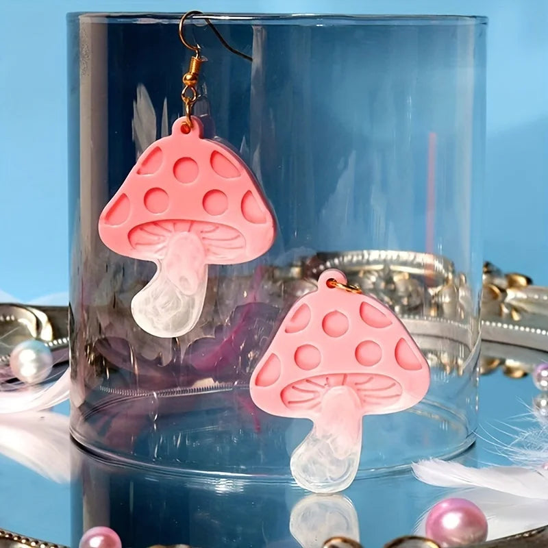 Mushroom Silicone Resin Molds for Earrings, Keychains & Pendants Silicone Resin Mold Babs