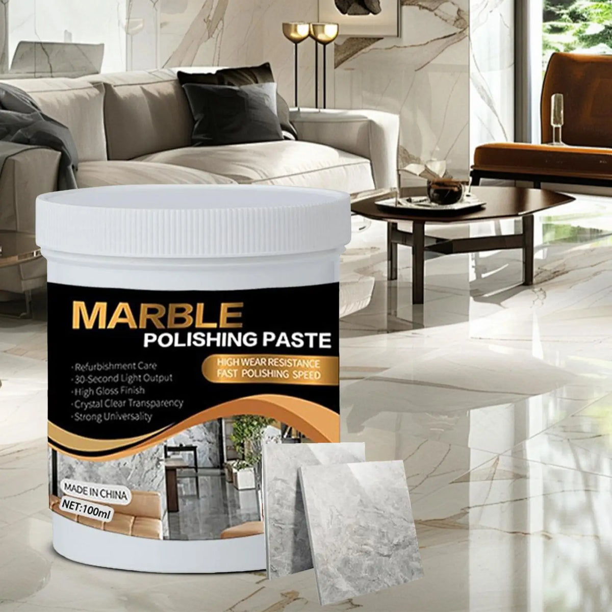 Stone Polishing Wax – Granite, Marble & Quartz Shine Restorer Stone Polish Wax Babs