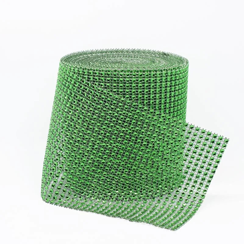 Bling Diamond Mesh Ribbon Roll – Wedding & Party Décor Party Decoration Ribbon Babs Green