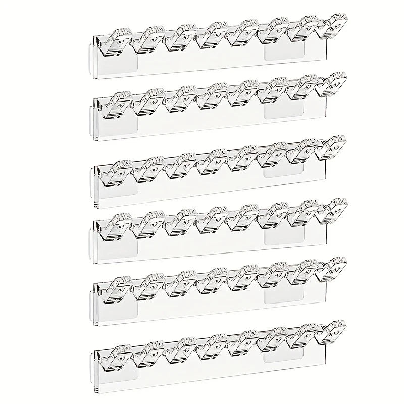 Wall Acrylic Necklace Holder – 8-Hook Jewelry Organizer (3/6 Pcs) Jewelry Wall Organizer Babs 6Pcs