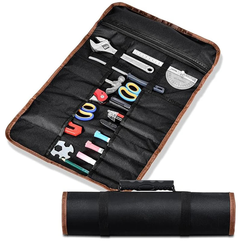 Roll-Up Tool Organizer Bag with Pouches | Oxford Cloth Tool Roll Bag Babs