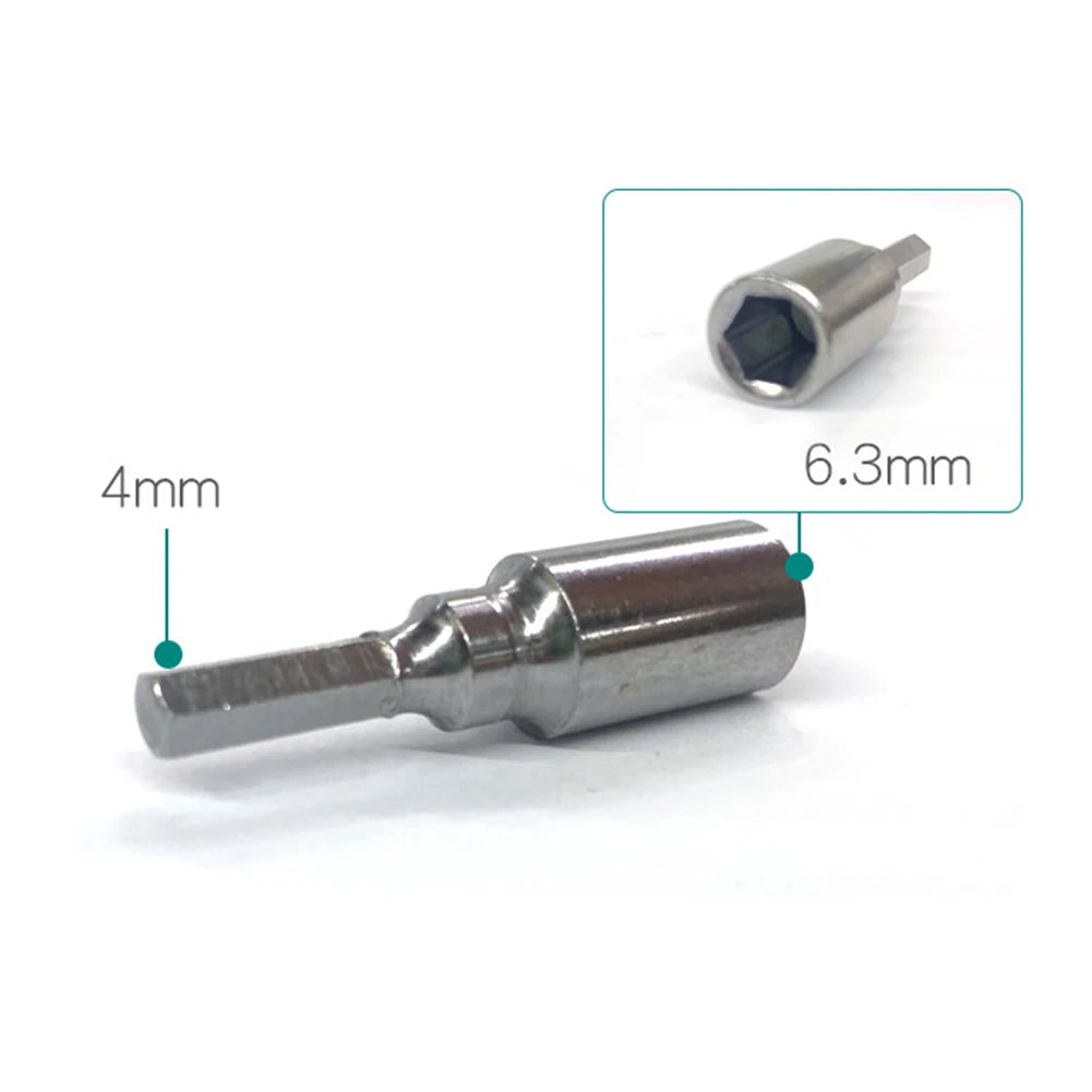 6.35mm to 4mm Magnetic Hex Adapter Socket for Drill Bits Drill Bit Adapter Babs 4mm to 6.35mm