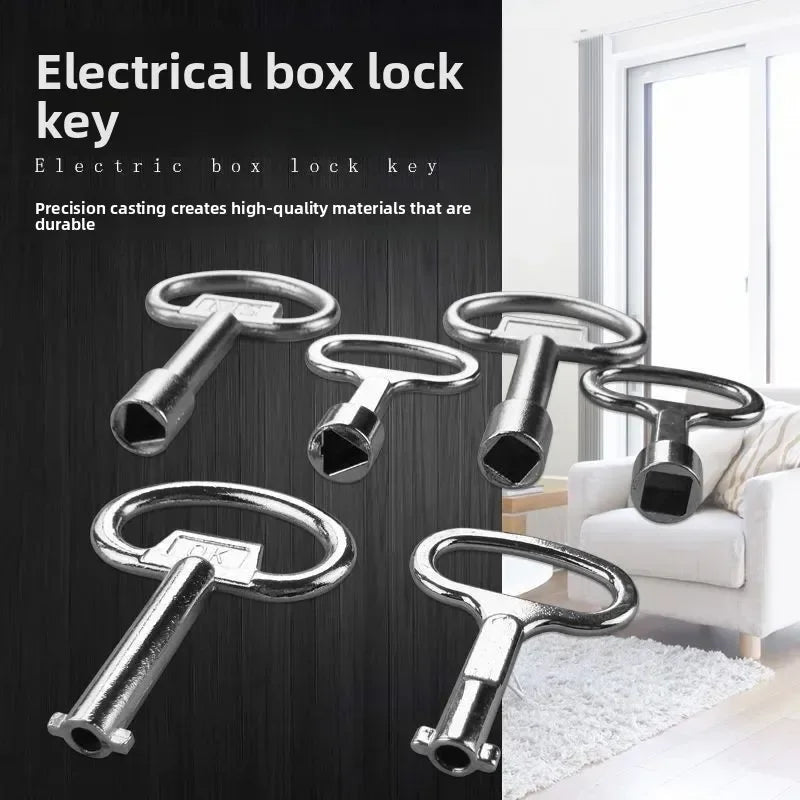 Aluminum Triangle Square O-Shape Electrical Cabinet Key Tool Utility Cabinet Key Babs