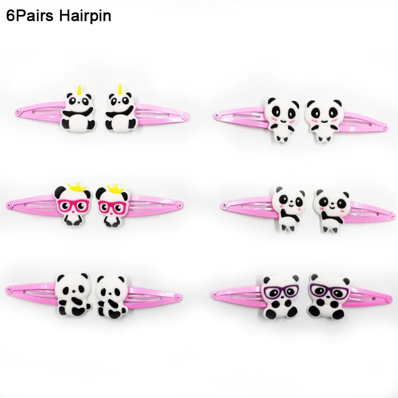 Panda Silicone Bracelet Keychain Bookmarks – Kids Party Favors Kids Party Favors Babs 6pairs hairpin
