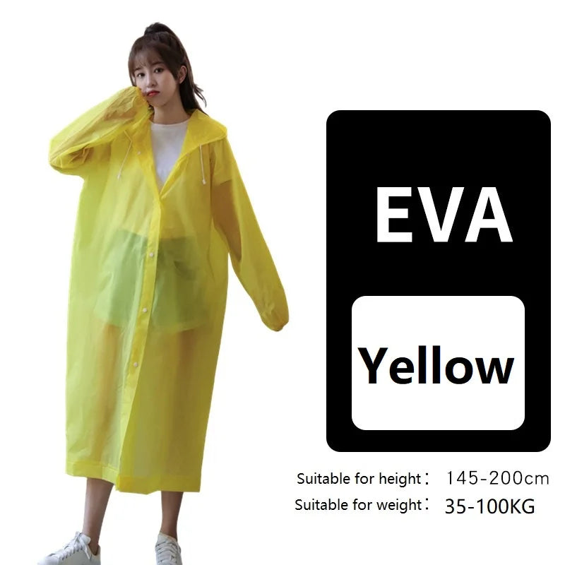 Waterproof Foldable Rain Poncho – Lightweight Unisex Raincoat Rain Poncho Babs Yellow 145-200CM