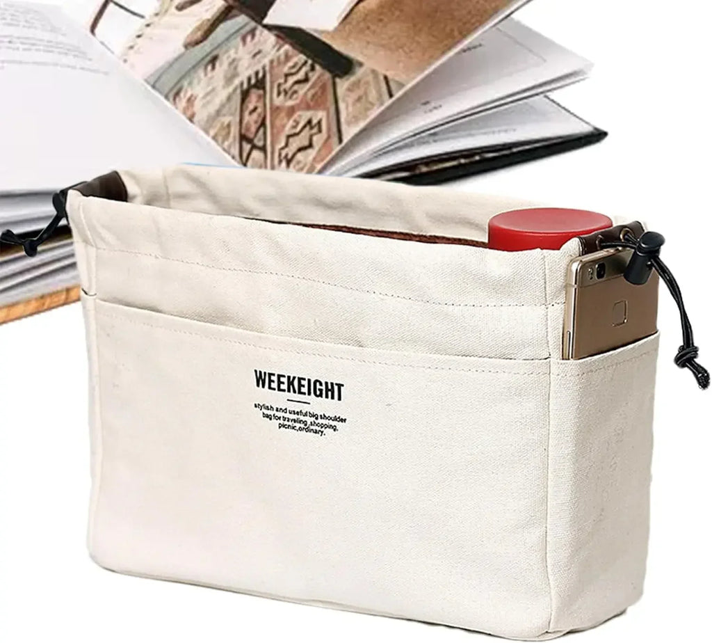 Canvas Cosmetic Bag – Waterproof Multi-Compartment Travel Pouch Cosmetic Storage Bag Babs