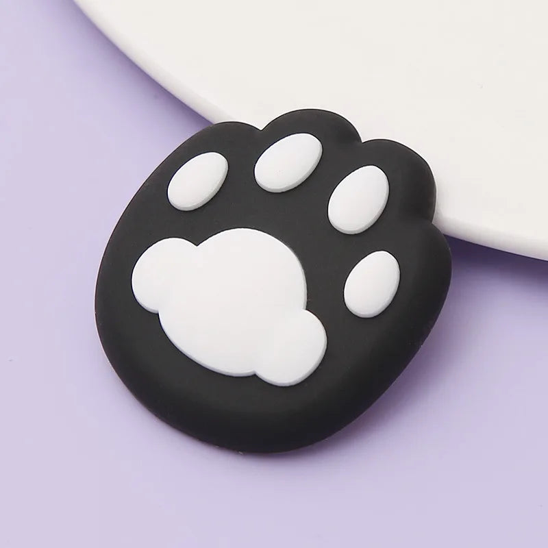 Cat Paw Silicone Door Handle Bumper Guard – Self-Adhesive Wall Protector Door Bumper Guard Babs black