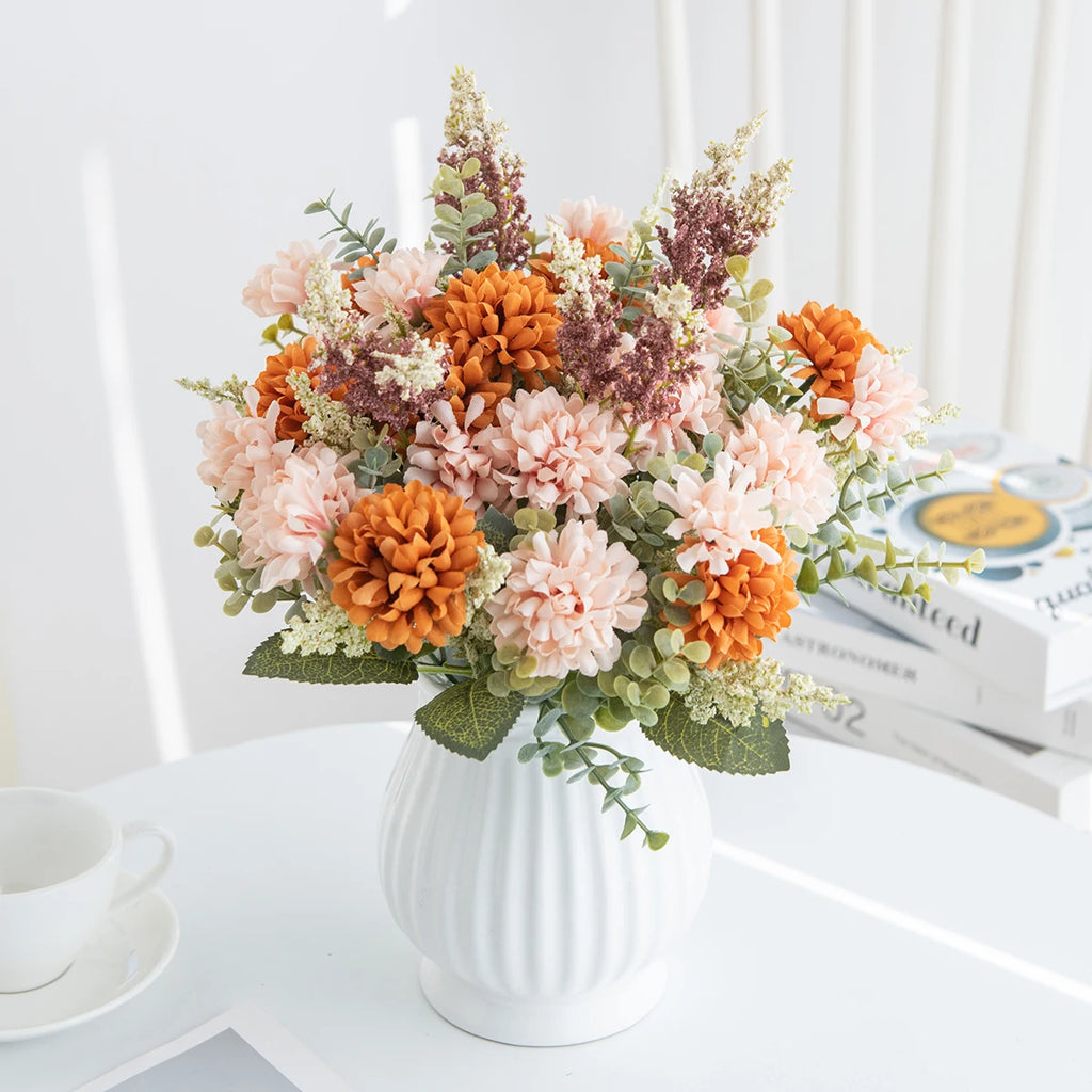 Artificial Silk Chrysanthemum Bouquet – Wedding & Home Decor Artificial Flower Bouquet Babs