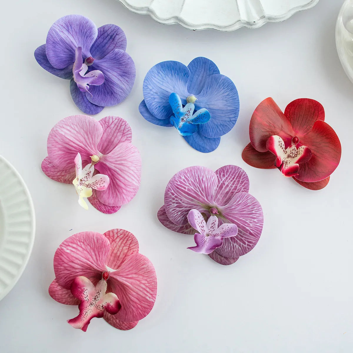 Thai Butterfly Orchid Artificial Flowers 10pcs – Hair & DIY Décor Artificial Flower Heads Babs