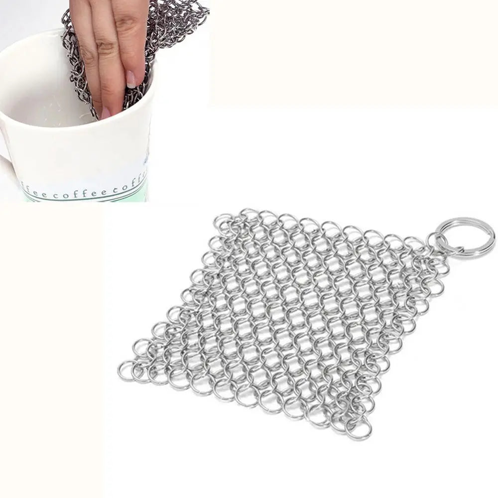 Chainmail Scrubber for Cast Iron & Wok | Stainless Steel Cookware Scrubber Babs