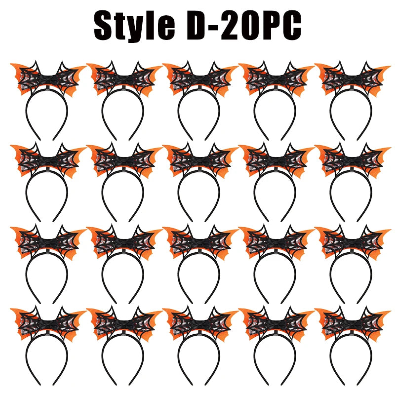 Halloween Spider Web Headband – Costume Hair Hoop Accessory Costume Headband Babs Style D-20PC
