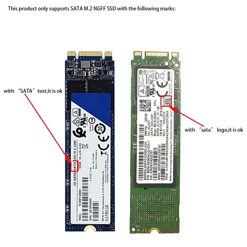 M.2 NGFF SSD to 2.5" SATA Adapter Riser Card | HUXUAN SSD Adapter Card Babs