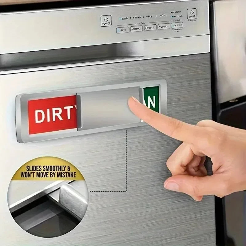 Dishwasher Magnet Clean Dirty Sign – Fridge & Appliance Indicator Kitchen Magnet Sign Babs