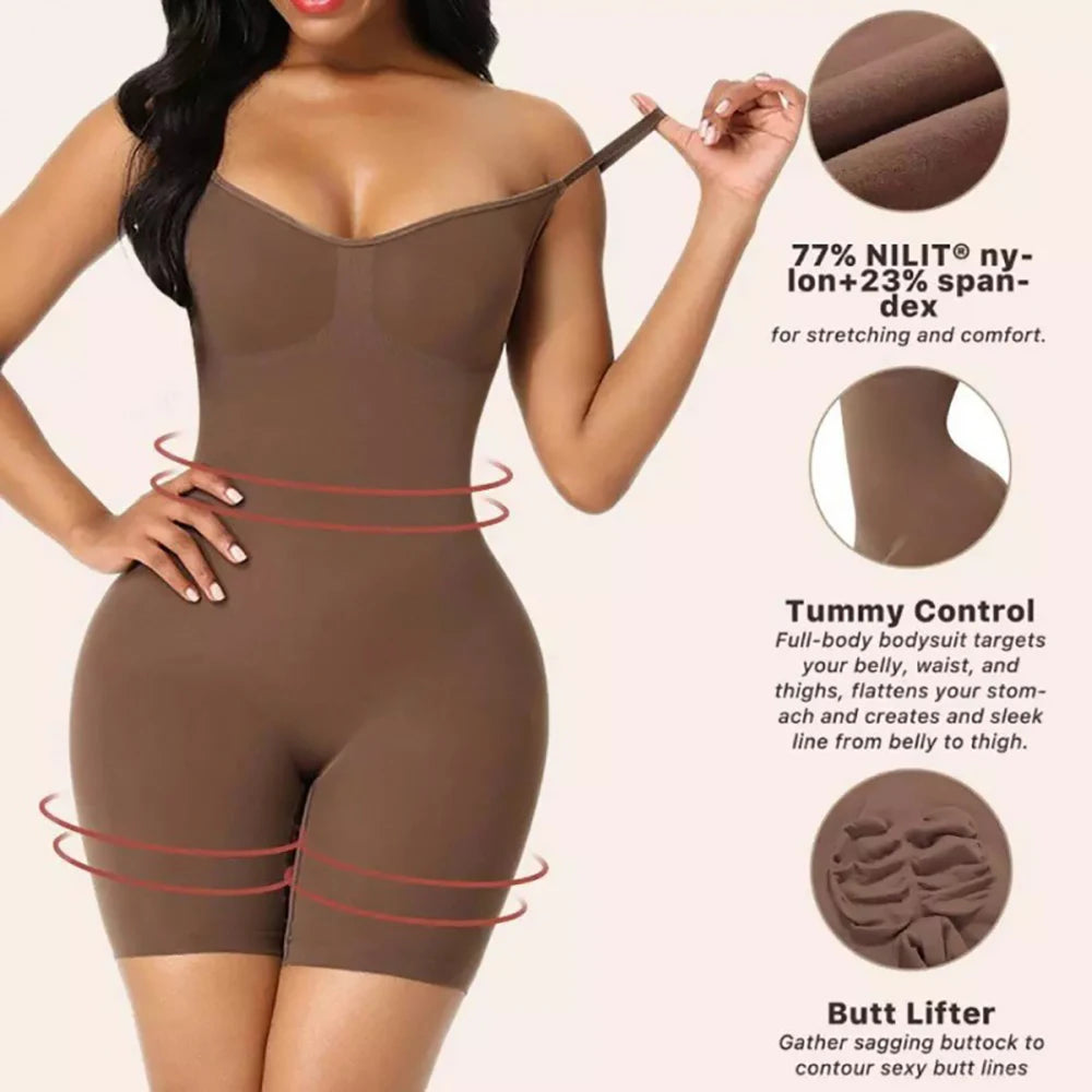 Women's Seamless Full Body Shaper Bodysuit – Tummy Control Shapewear Bodysuit Babs