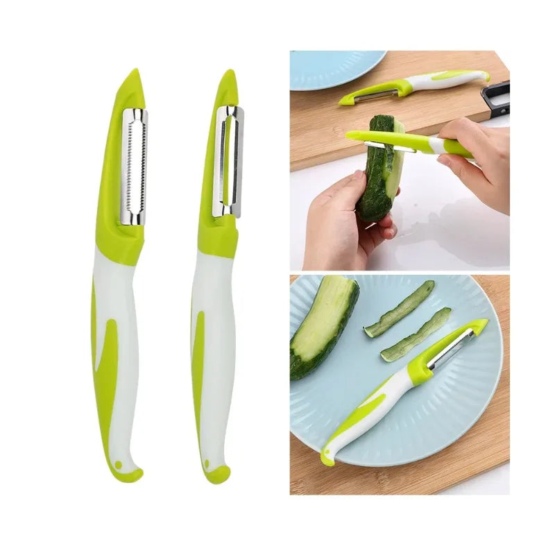 Stainless Steel Vegetable Peeler Zester & Grater – Sharp Slicer Vegetable Peeler Zester Babs