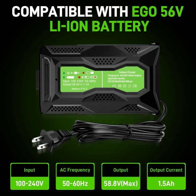 Portable Fast Charger for EGO 56V Batteries – CH3200 & CH5500 Battery Charger Babs