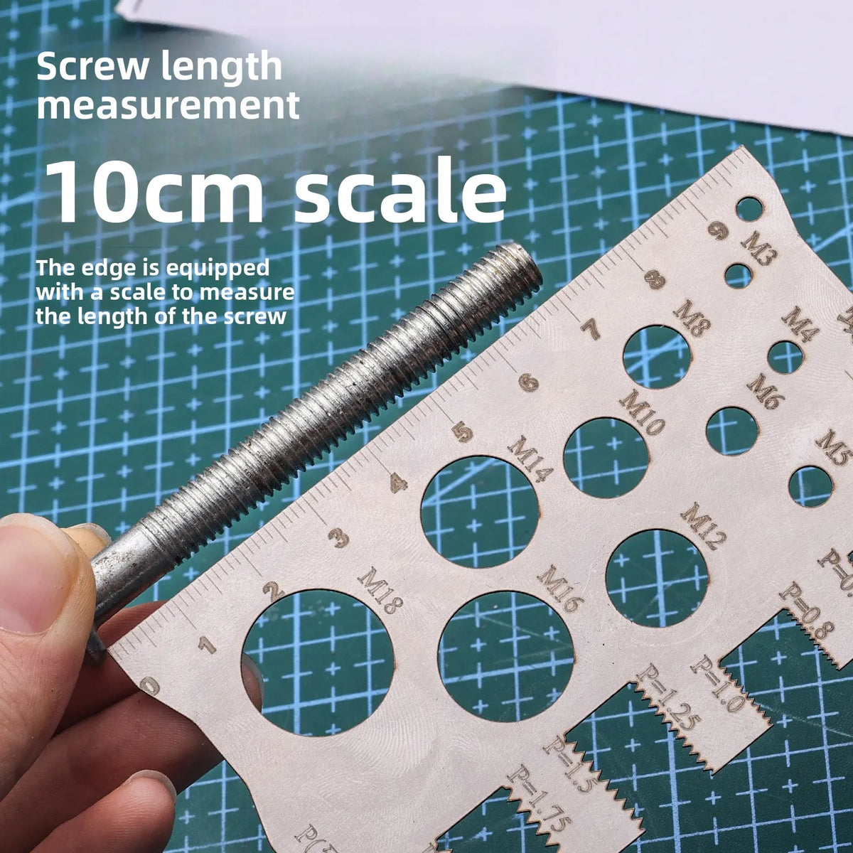 M3-M18 Stainless Steel Thread Checker & Screw Pitch Gauge Thread Pitch Gauge Babs