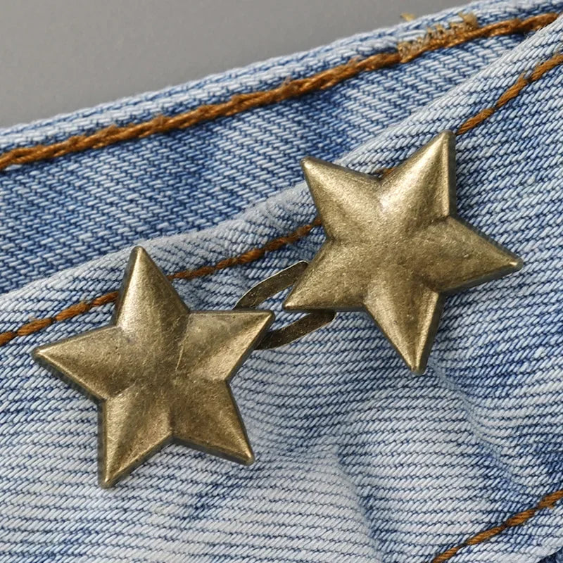 Adjustable Jeans Button Clips – No-Sew Waist Tightener Clothing Button Adjuster Babs