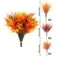9pcs UV Resistant Artificial Fall Bouquets – Outdoor Garden Decor Artificial Floral Decor Babs 1set