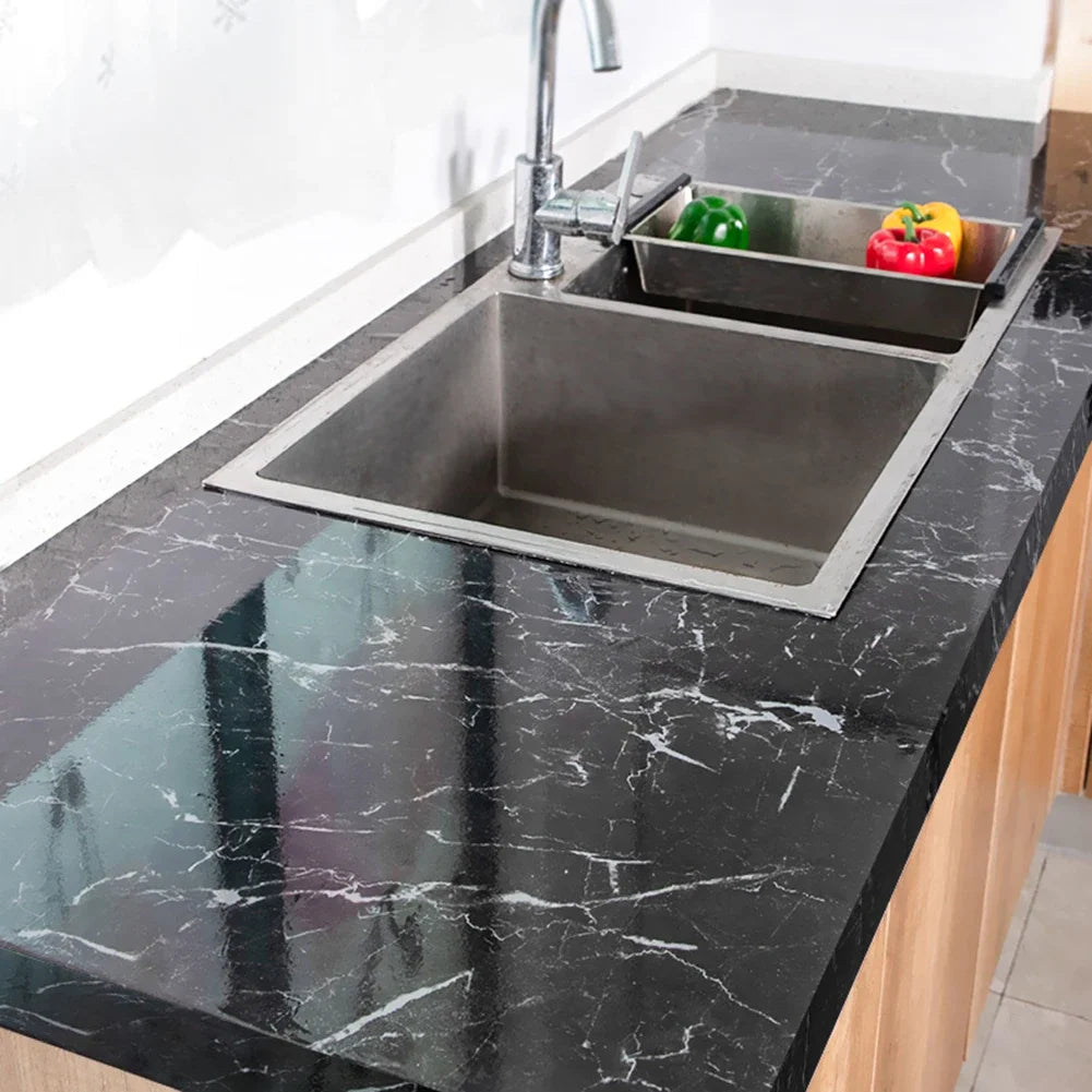 Marble Self-Adhesive Vinyl Wall Sticker – Waterproof Kitchen Decal Vinyl Wall Sticker Babs