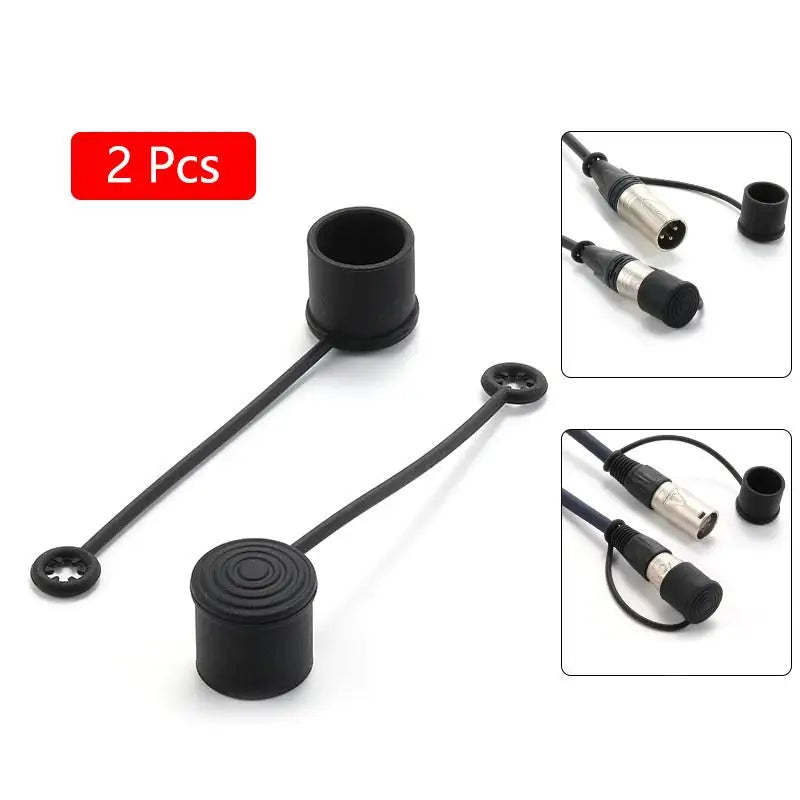 2Pcs Silicone Dust Covers for XLR & 6.35mm Audio Plugs Audio Connector Caps Babs A7