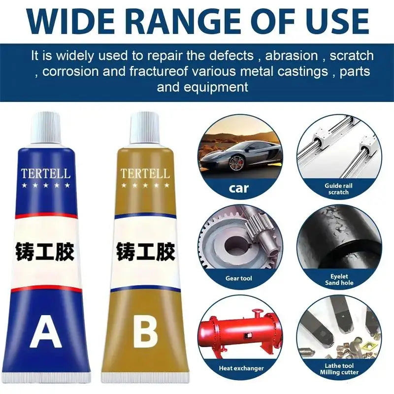 2-Pack Metal Casting Repair AB Adhesive – Weld-Grade Glue Metal Repair Adhesive Babs