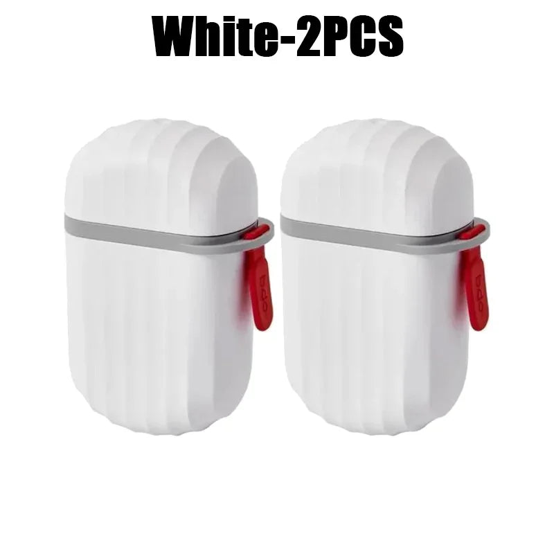 Travel Soap Box with Lid – Leakproof, Draining Soap Case Travel Soap Case Babs White-2PCS