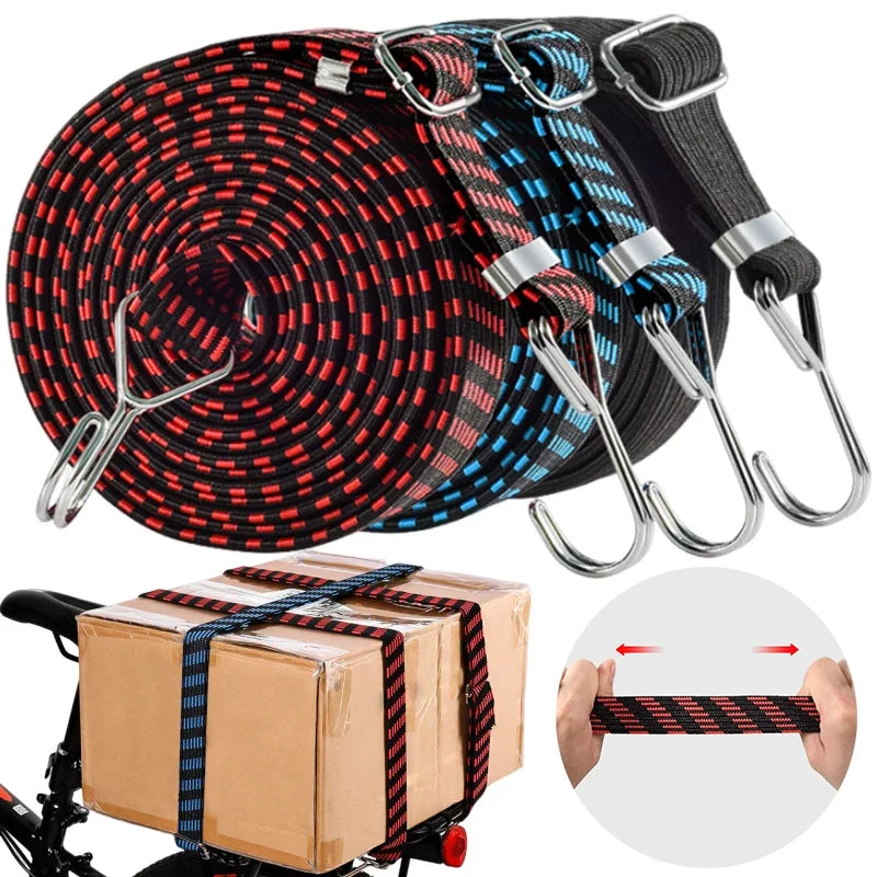Elastic Bungee Cord with Hooks – Bike, Motorcycle & Roof Rack Bungee Cargo Strap Babs