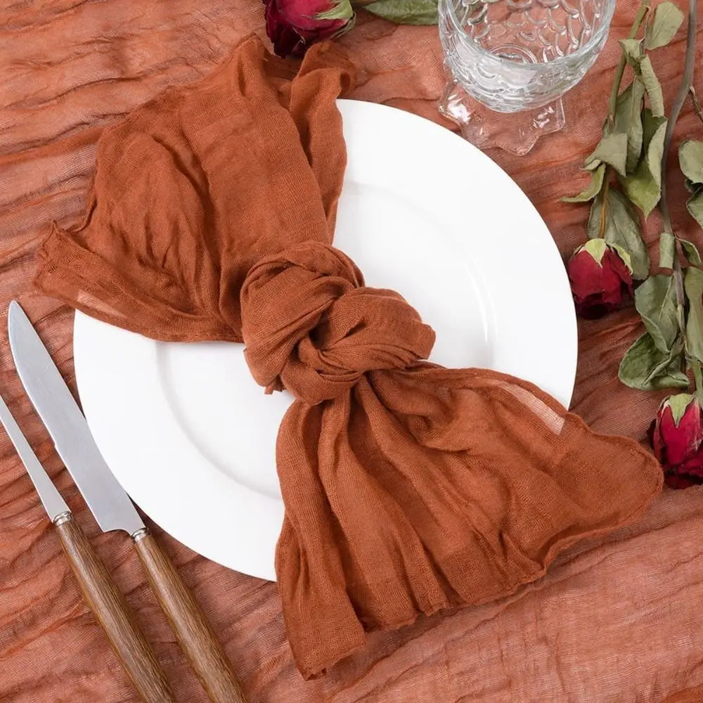 Reusable Gauze Napkins 50x50cm – Solid Color Polyester Table Linen Cloth Table Napkin Babs