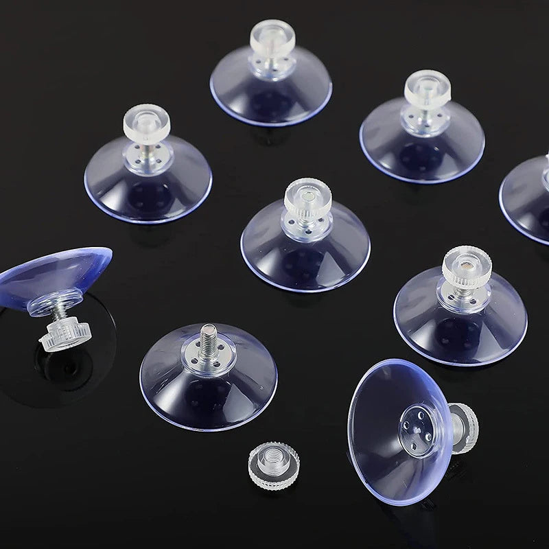 5pcs Suction Cups with Screw Nut – 25 to 53mm PVC Holders Suction Cup Holders Babs