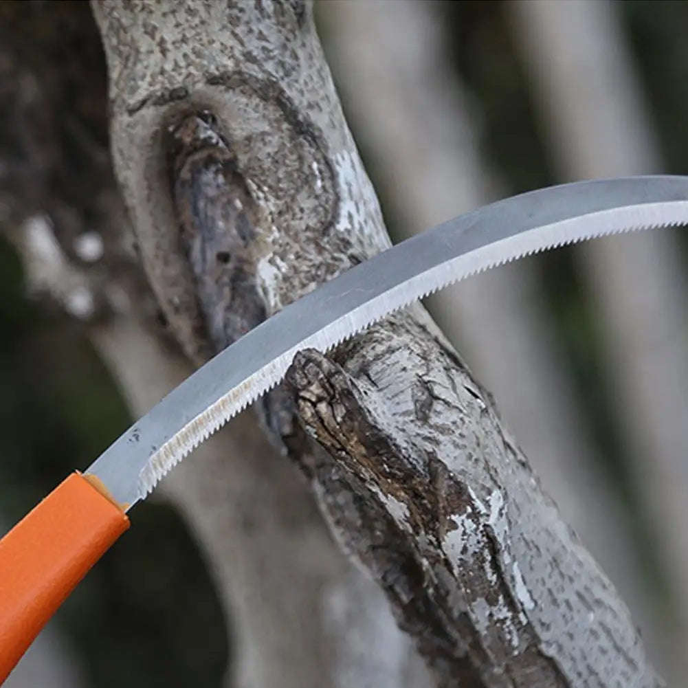 Stainless Steel Weeding Sickle Wooden Handle – Serrated Garden Tool Garden Weeding Sickle Babs