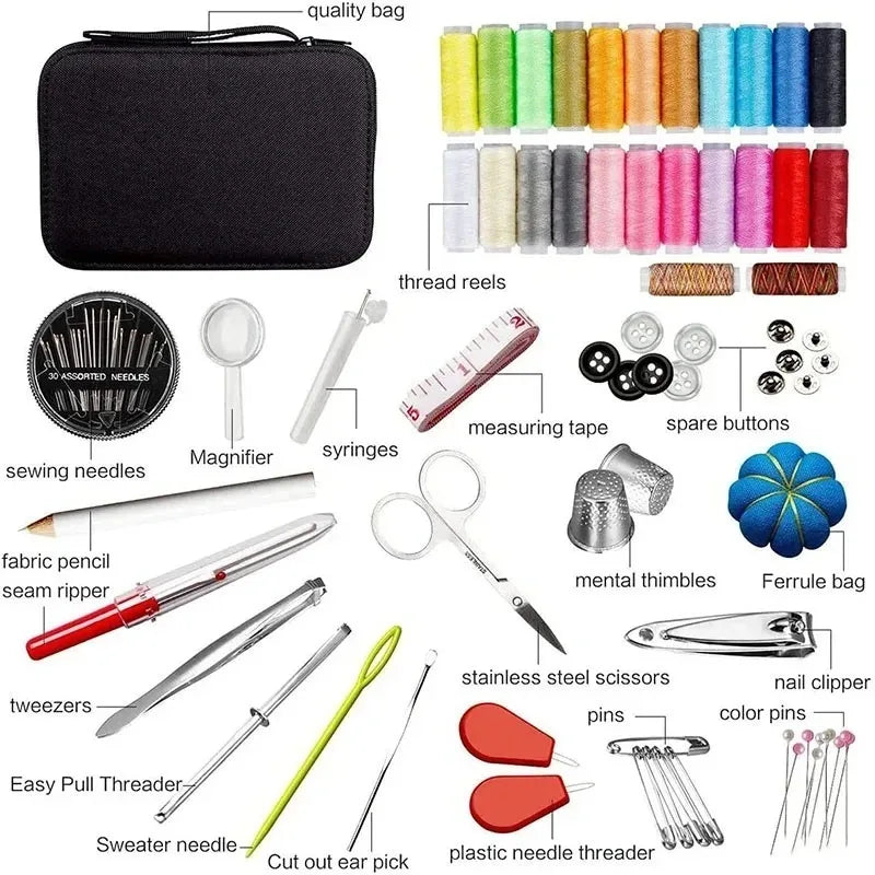 Portable Sewing Kit Bag – Needle & Thread Travel Organizer Sewing Kit Organizer Babs