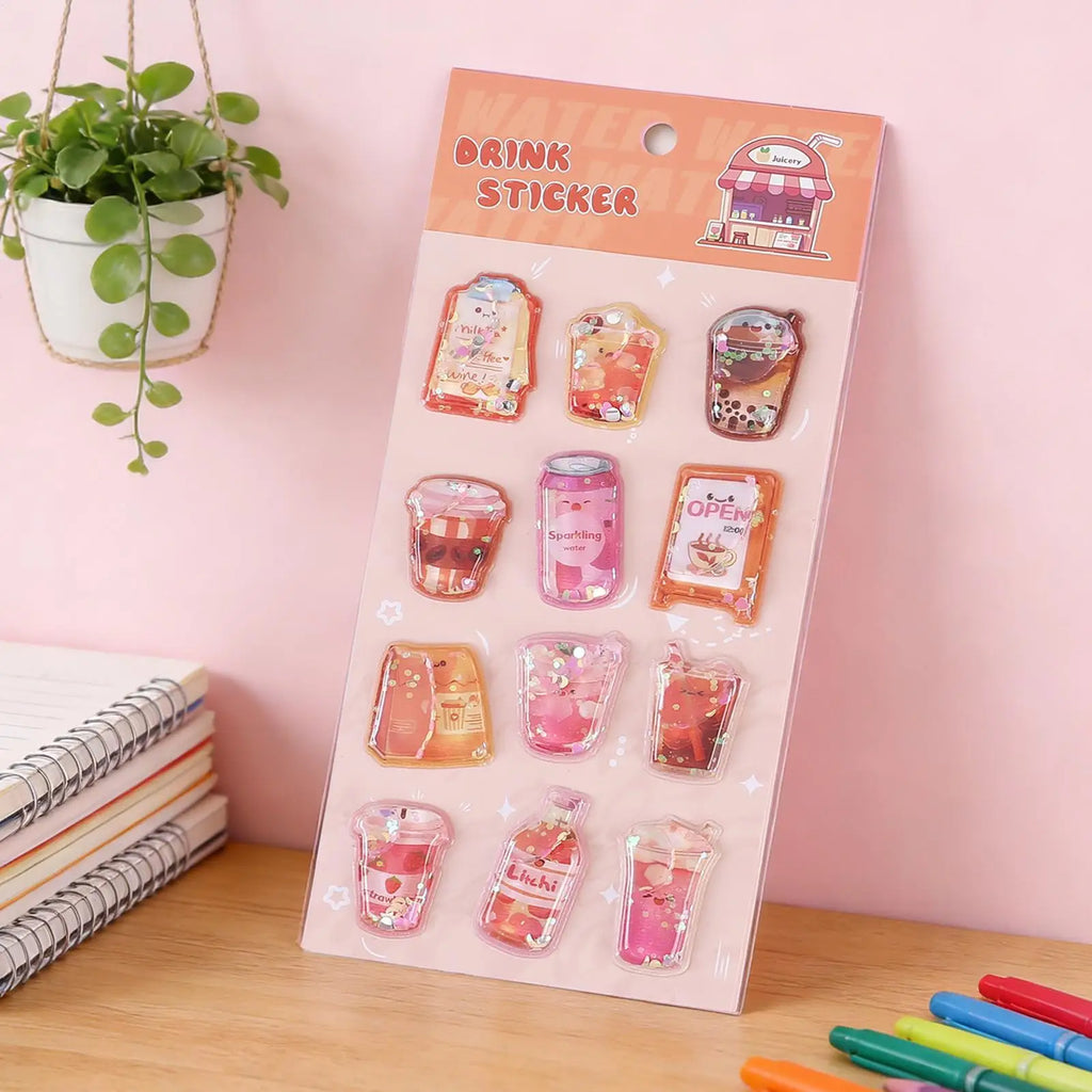 3D Embossed Cartoon Stickers for Kids, Teens & Laptops Decorative Stickers Babs