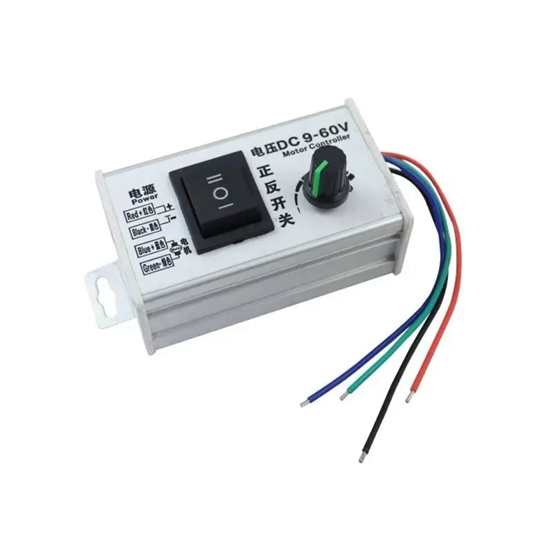PWM DC Motor Speed Controller 9V-60V 20A 1000W Forward Reverse Motor Speed Controller Babs Silver