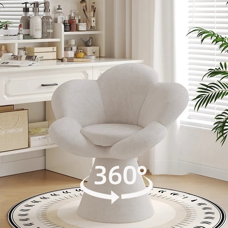 Nordic Petal Chair – Velvet Flannel Living Room & Bedroom Stool Accent Chair Babs