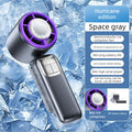 Handheld Rechargeable Mini Cooling Fan – 199 Speeds, USB-C Handheld Cooling Fan Babs grey