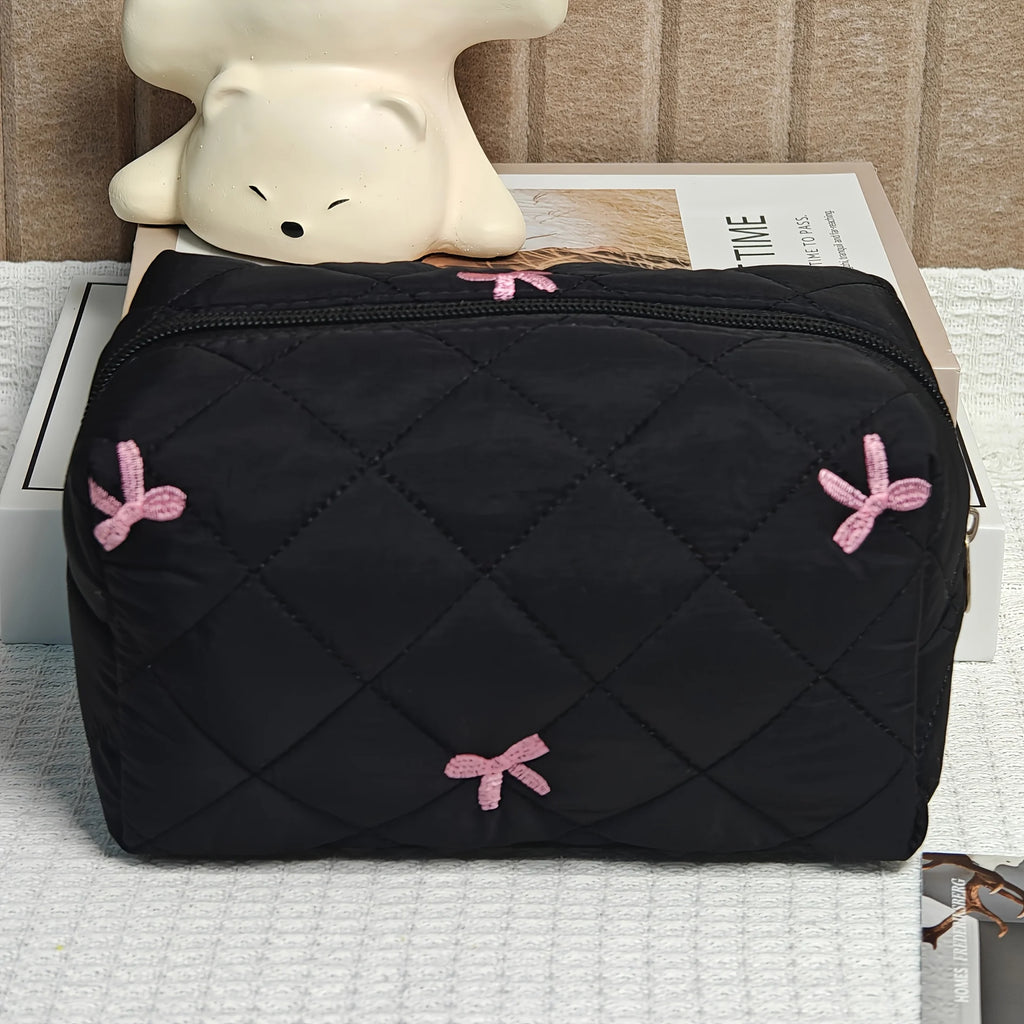 Quilted Floral Makeup Bag – Large Travel Cosmetic Bag Set Travel Cosmetic Bag Babs