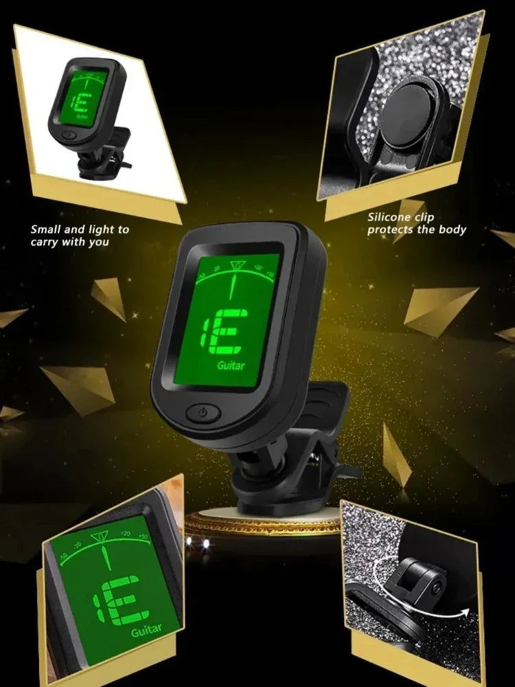 Clip-On Chromatic Tuner – Guitar, Violin, Ukulele & Folk Clip-On Instrument Tuner Babs