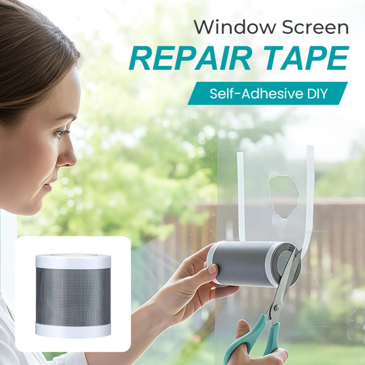 Self-Adhesive Window Screen Repair Mesh Tape – Insect Net Screen Repair Tape Babs