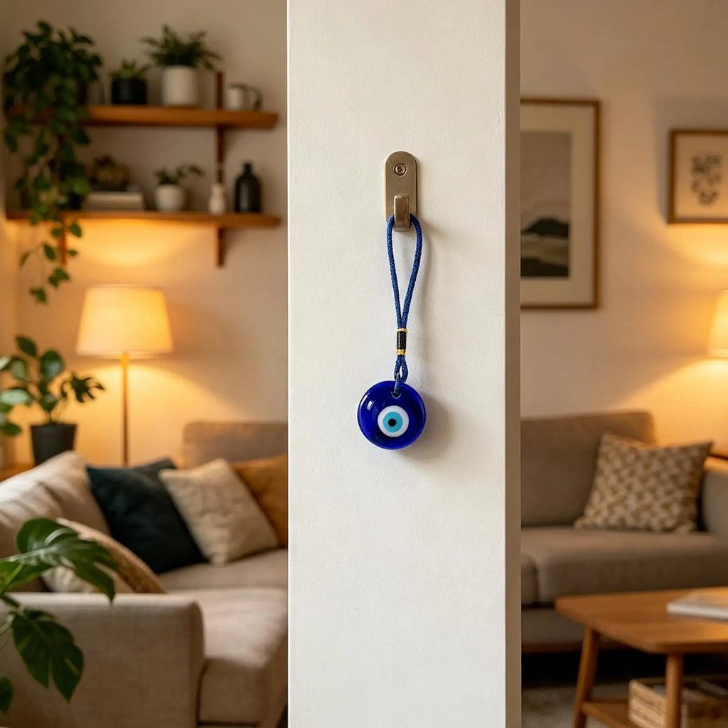 Resin Blue Eye Pendant – Wall Hanging, Keychain & Bag Charm Decorative Pendant Babs