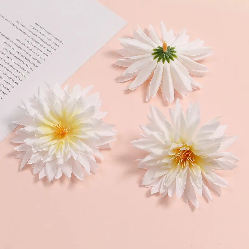 White Artificial Rose Flower Heads – Wedding & Home Decor Artificial Flower Heads Babs 22 10Pcs