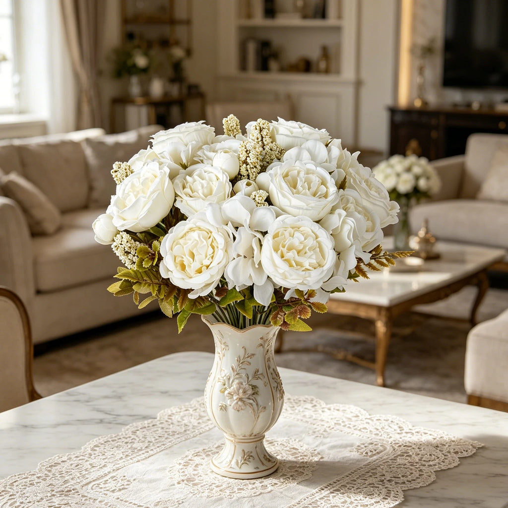 Silk Hydrangea Peony Artificial Flower Bouquet | Wedding Décor Artificial Flower Bouquet Babs