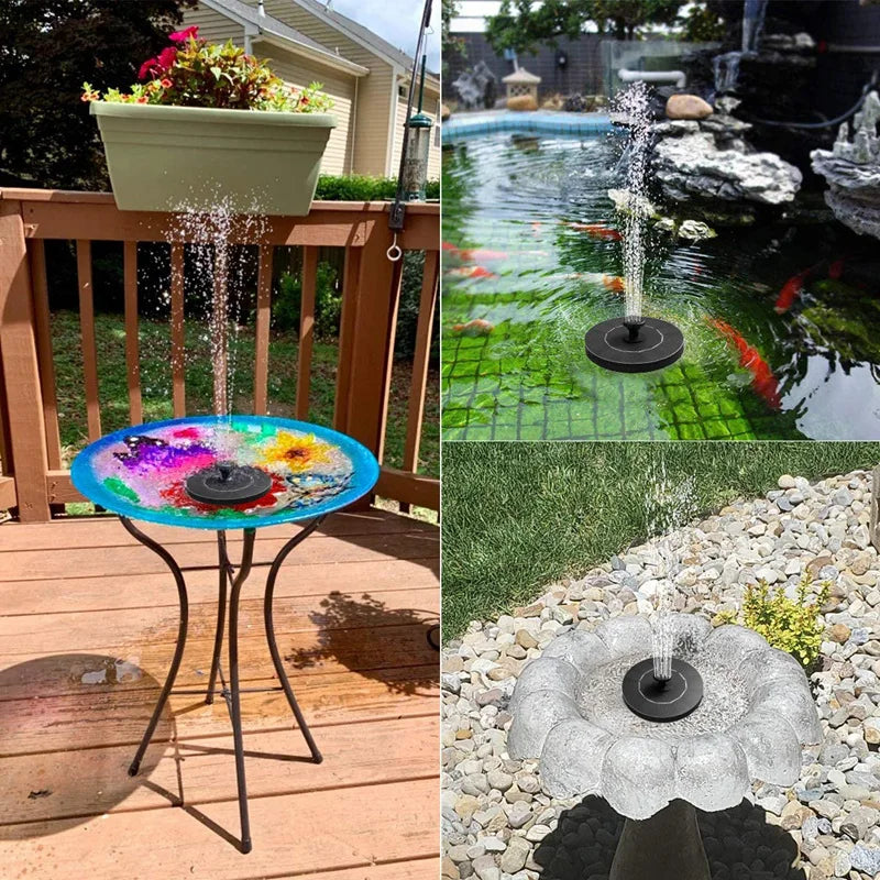 Mini Solar Floating Fountain – Bird Bath, Pond & Garden Solar Garden Fountain Babs
