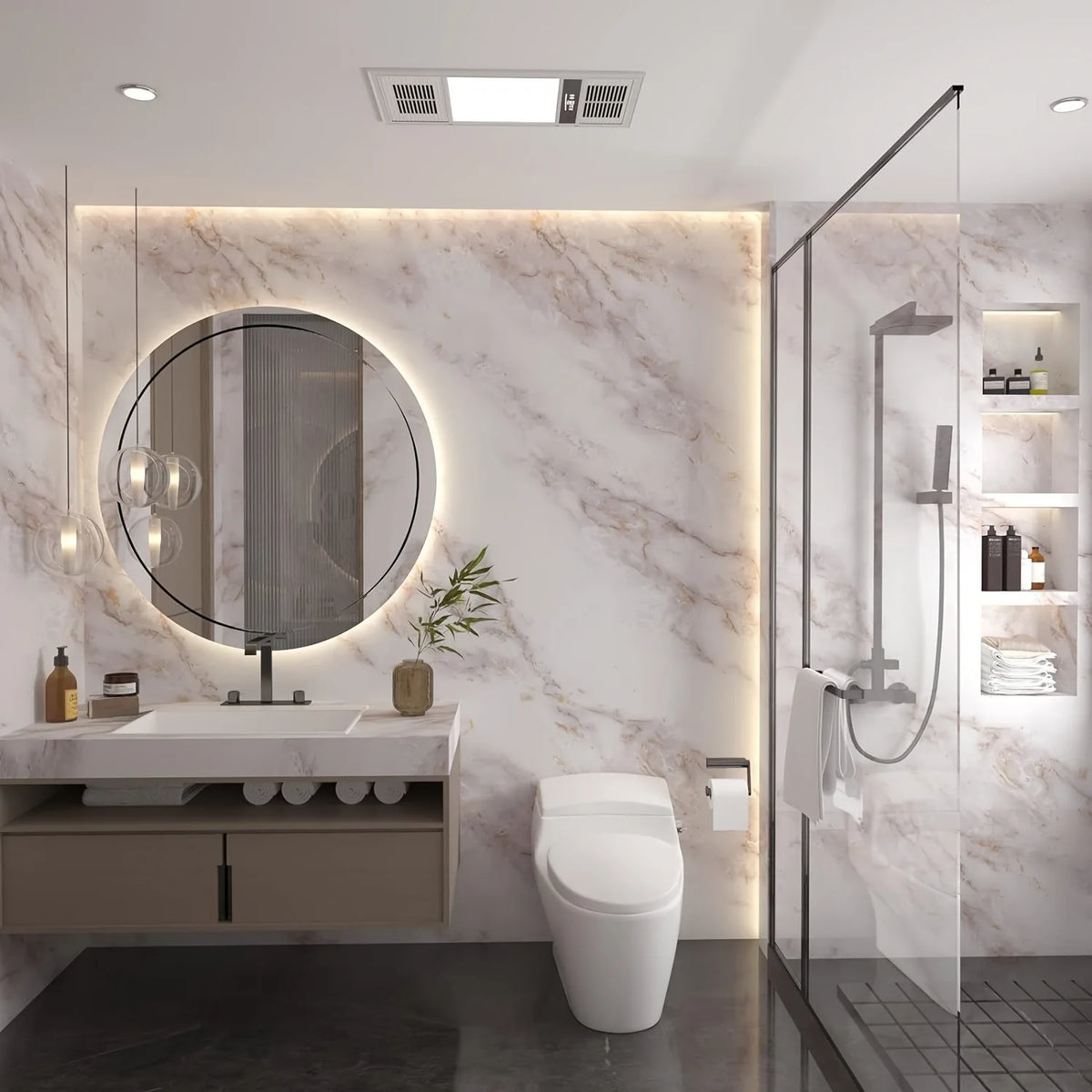 Matte Marble Peel & Stick Wallpaper – Waterproof & Removable Peel & Stick Wallpaper Babs