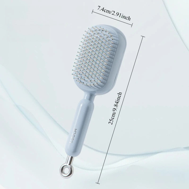 Retractable Air Cushion Comb – 133 Teeth & One-Click Clean Air Cushion Comb Babs 1PC Blue