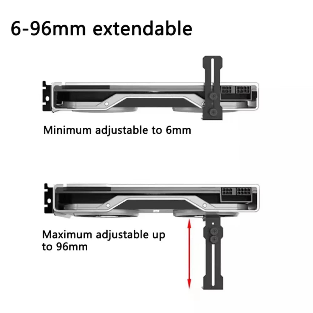 Adjustable GPU Holder Graphics Card Bracket ITX/ATX PC Cases GPU Support Bracket Babs