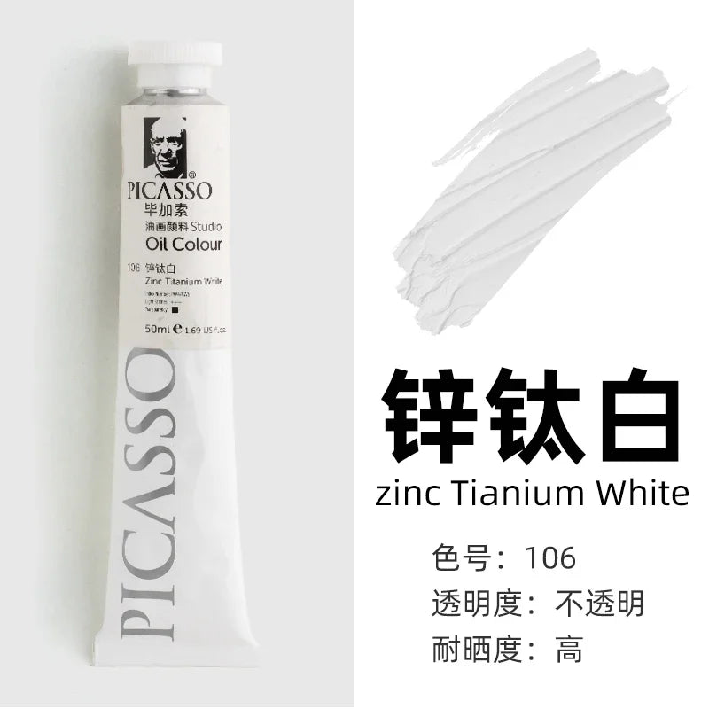 50ml Large Tube Oil Paints – Non-Toxic, Mixable Art Supplies Oil Paint Set Babs 50ml 11