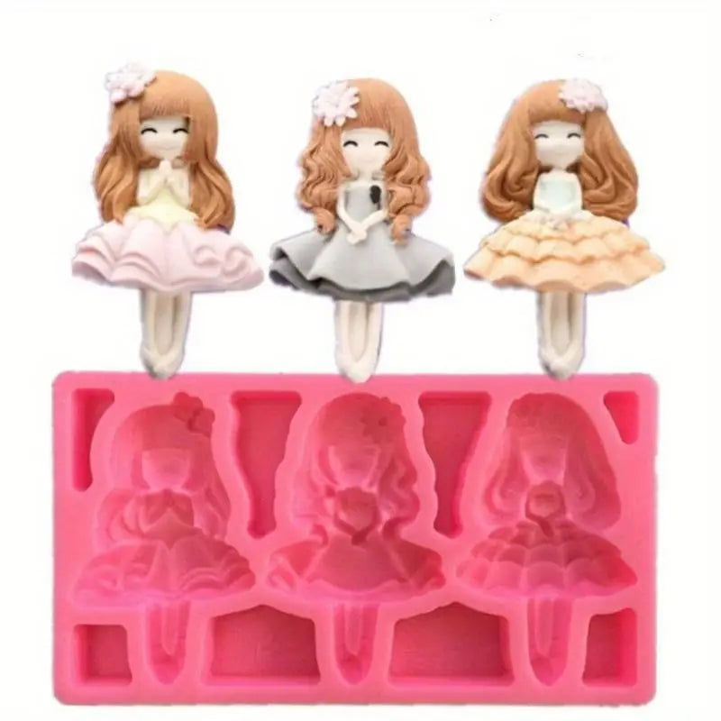 Princess Doll Silicone Mold | Fondant & Chocolate Cake Topper Silicone Baking Mold Babs